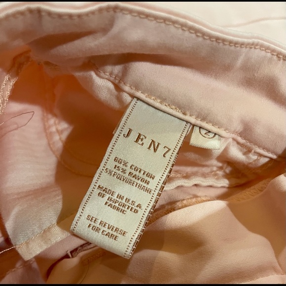 JEN7 7 FOR ALL MANKIND Pink Ankle Skinny Jeans 2 - Picture 6 of 6